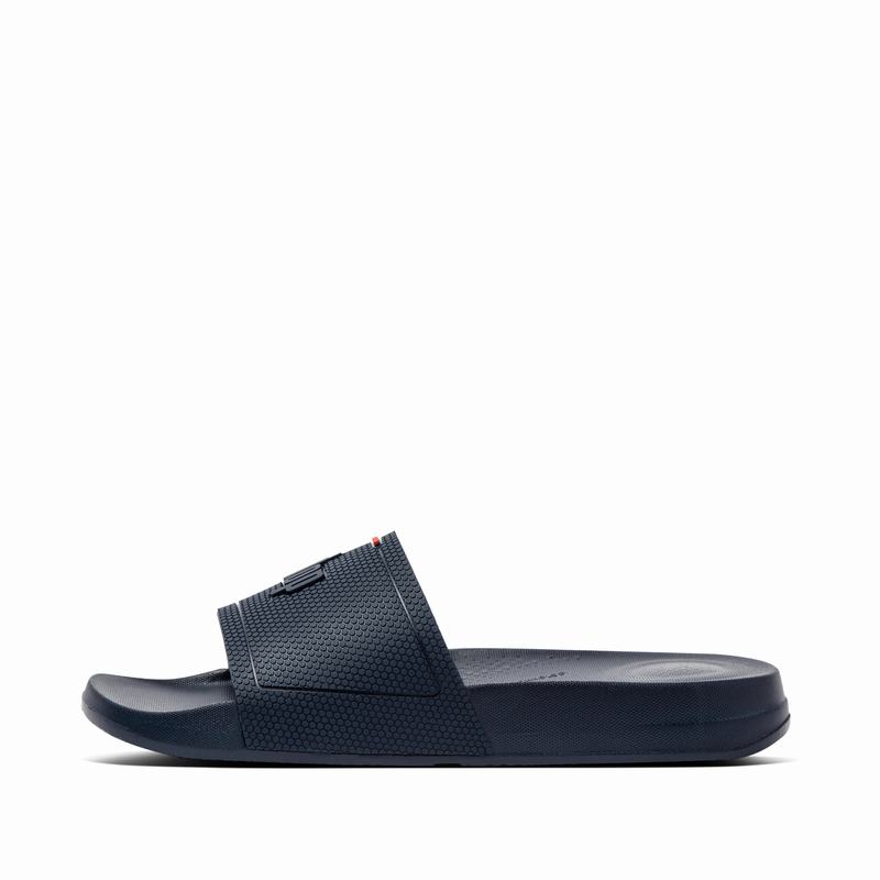 FitFlop Iqushion Rubber Navy - FitFlop Pantoletten Damen Sale [JKUN-70593]